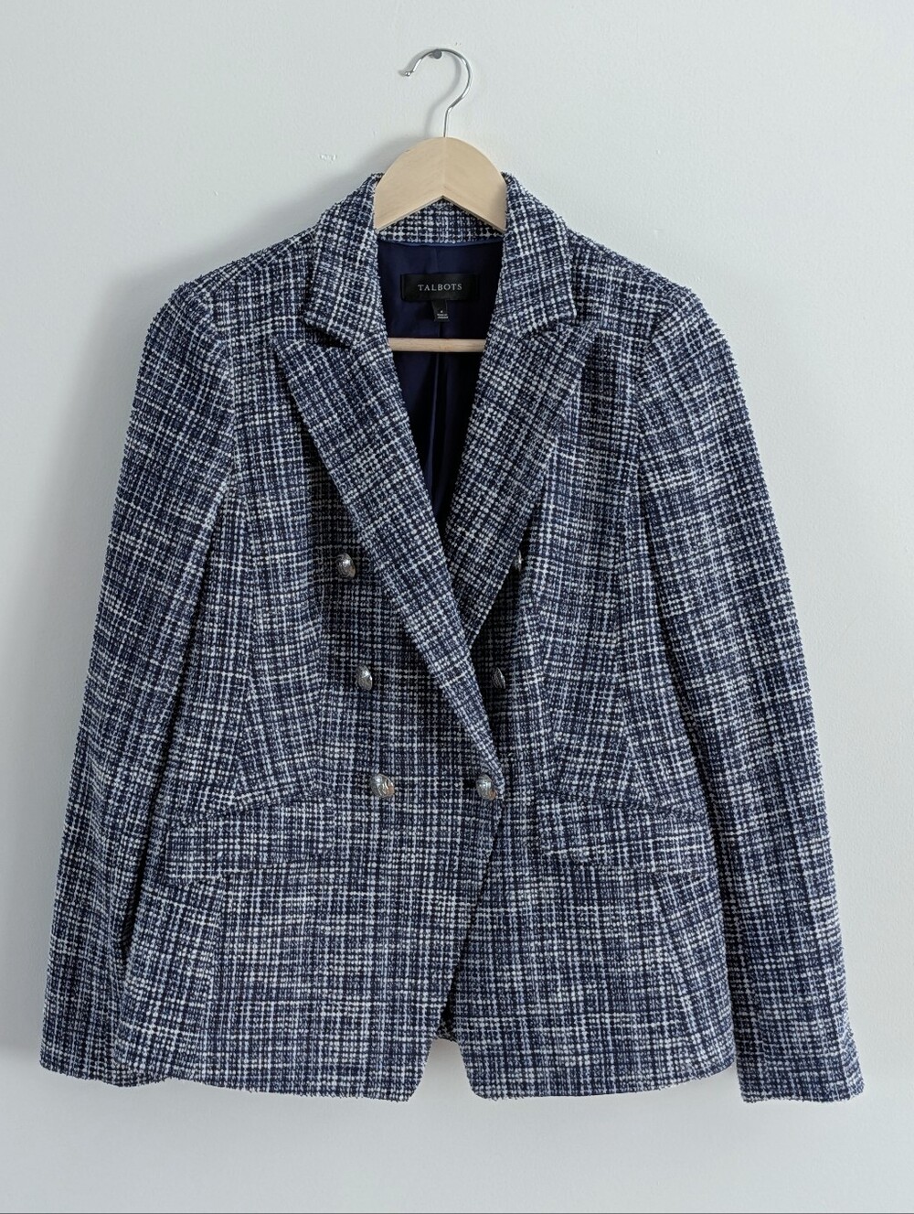 Talbots Tweed Double-Breasted Blazer Jacket - 2